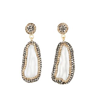 Soru Jewellery + Baroque Pearl Double Sided Earrings