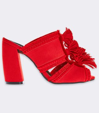 Marks and Spencer + Pom Pom Mule High Heel Sandals With Insolia