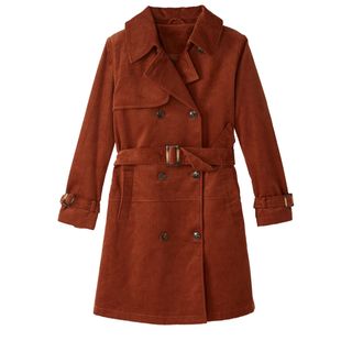 La Redoute Collections + Belted Corduroy Trench Coat