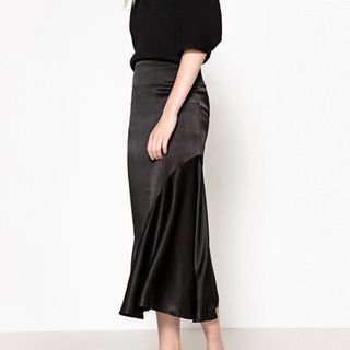 La Redoute Collections + Silk Style Ruffled Midi Skirt