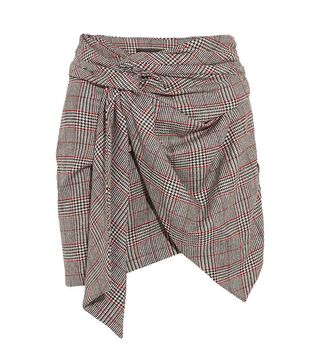 Isabel Marant + Kim Wrap-Effect Tweed Mini Skirt