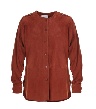 Tibi + Featherweight Suede Luxe Shirt