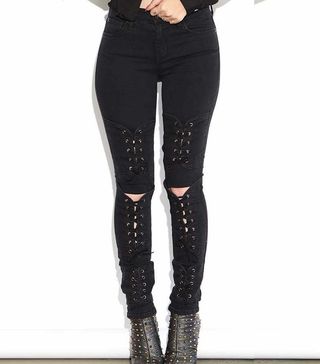 Made Gold + Bianca Lace-Up Jean