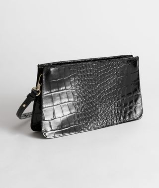 & Other Stories + Leather Croc Baguette