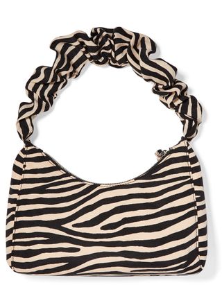 Loeffler Randall + Aurora Zebra-Print Cotton-Blend Moire Tote