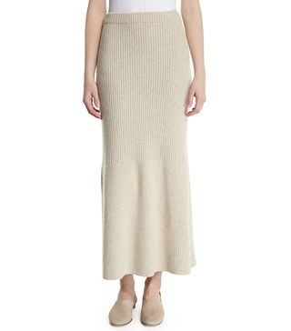 The Row + Skaton High-Waist Cashmere Maxi Skirt