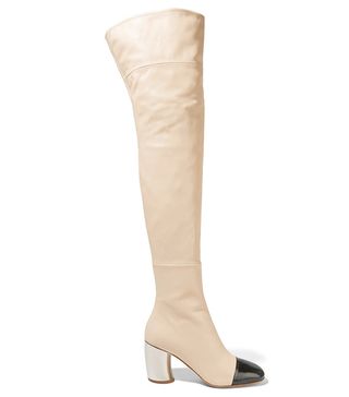 Proenza Schouler + Two-Tone Leather Over-the-Knee Boots