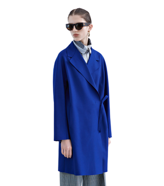 Acne Studios + Ember Klein Blue Flannel Coat