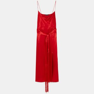 Zara + Camisole Dress with Fringed Belt