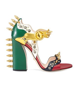Gucci + Leather Studded Sandal