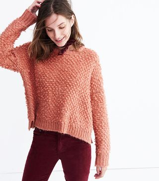 Madewell + Popstitch Pullover Sweater in Burnished Blush