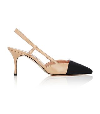 Manolo Blahnik + Women's Evocity Leather Slingback Pumps