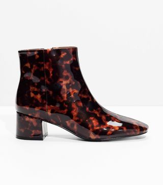 & Other Stories + Patent Leather Ankle Boots