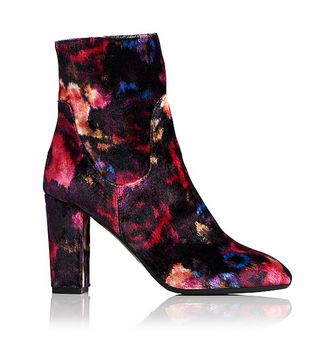 L.K. Bennett + Pellino Velvet Floral Ankle Boots