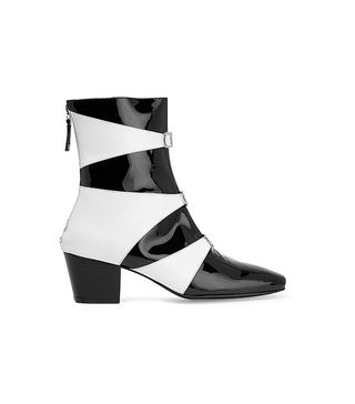 Dorateymur + Two-Tone Patent-Leather Ankle Boots