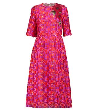 Dolce & Gabbana + Embroidered Fil-Coupé Woven Midi Dress