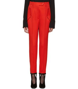 Nina Ricci + Red Stirrup Trousers
