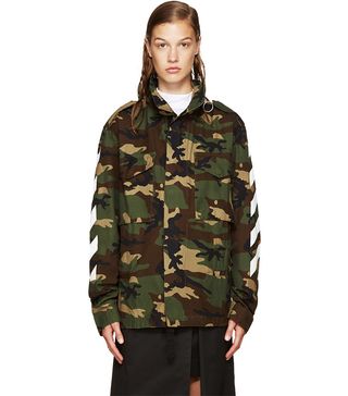 Off-White + Green Camouflage M65 Jacket