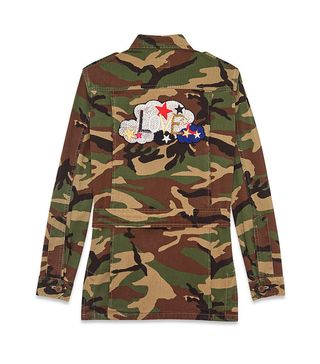 Saint Laurent + Love Army Coat in Vintage Camouflage Cotton