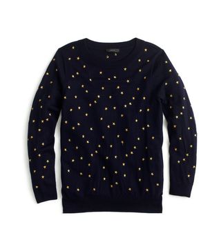 J.Crew + Tippi Sweater in Embroidered Stars