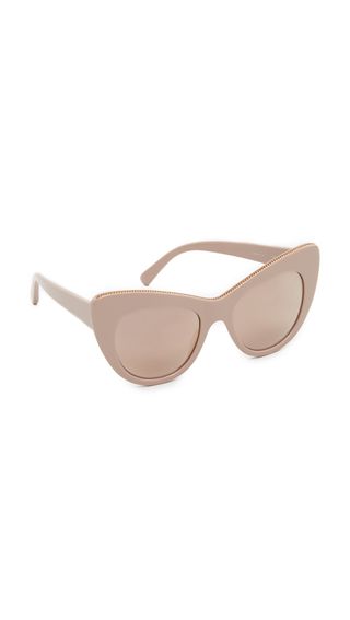 Stella McCartney + Chain Mirrored Cat Eye Sunglasses