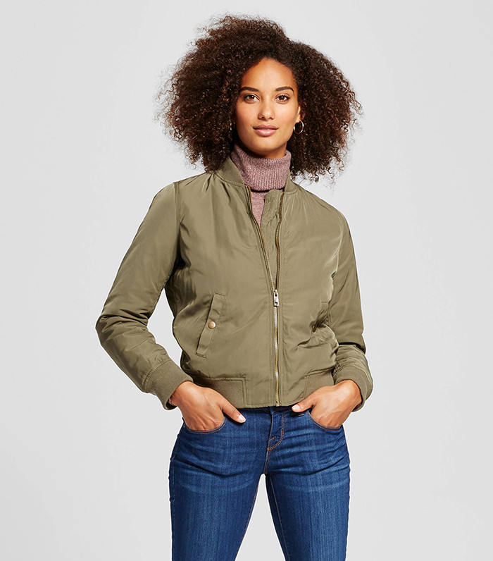 Who What Wear + Satin Bomber Jacket