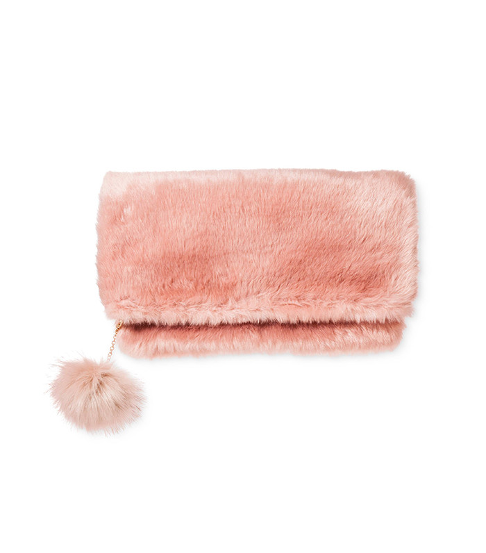 Who What Wear + Fur Foldover Clutch
