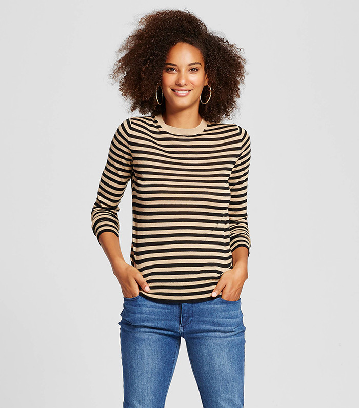 Who What Wear + Split Cuff Crew Sweater