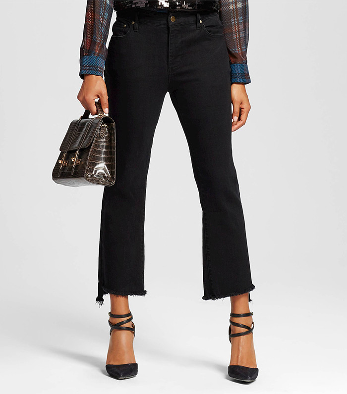 Who What Wear + Frayed Edge Denim Crop