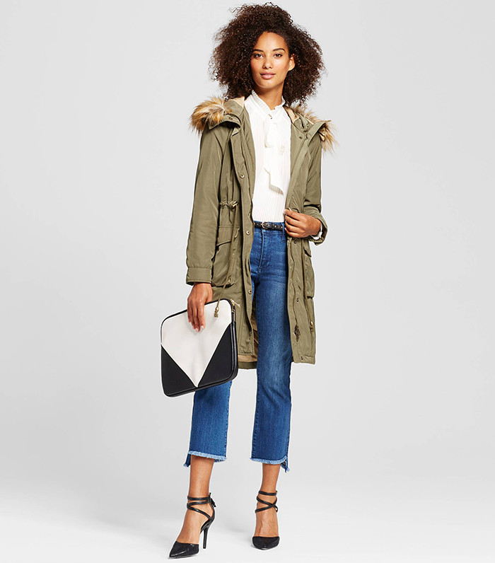Who What Wear + Satin Parka