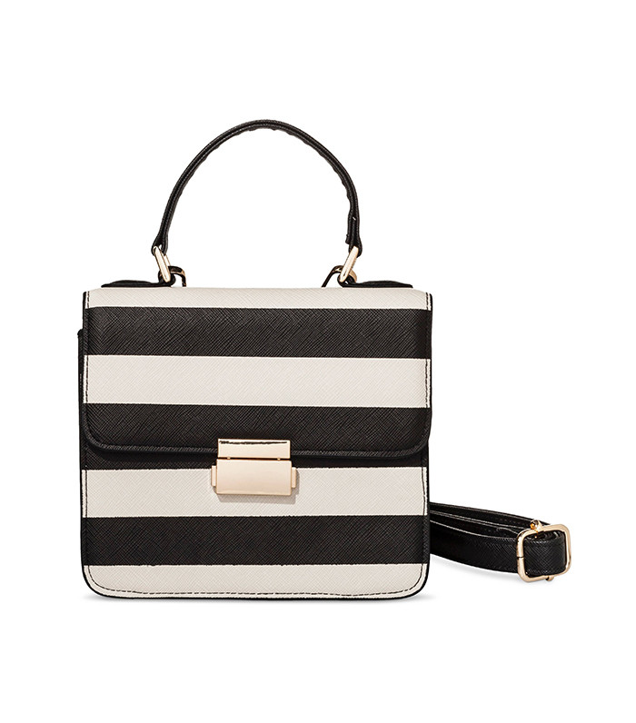 Who What Wear + Striped Top Handle Bag