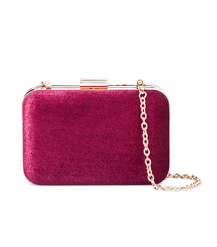 Who What Wear + Velvet Hard Case Clutch