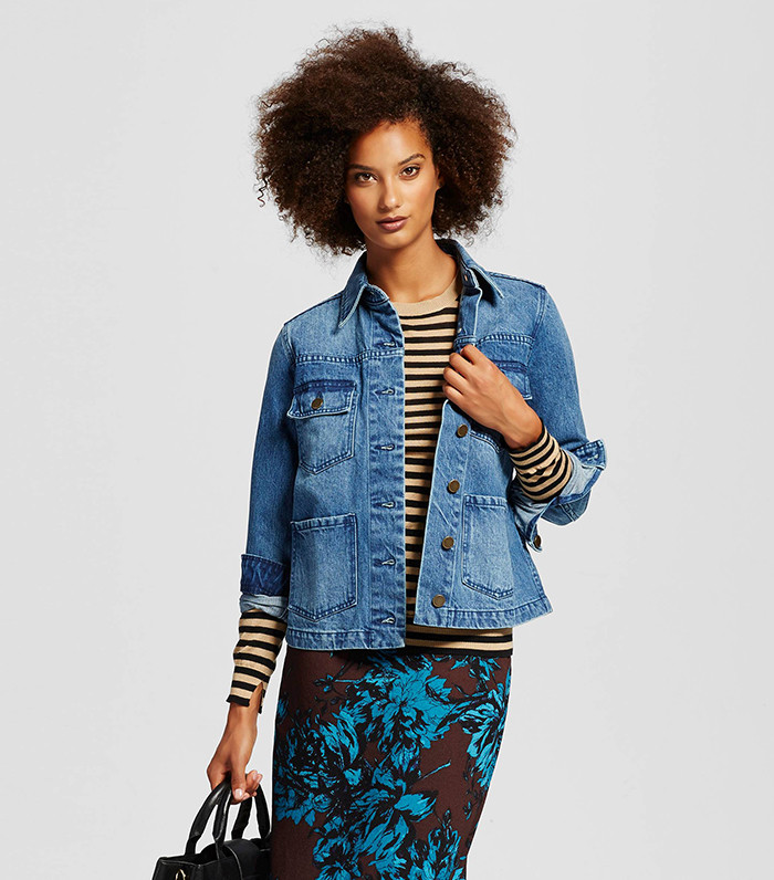 Who What Wear + Retro Button Denim Work Jacket