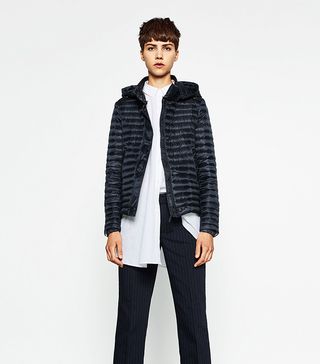 Zara + Short Quilted Feather Down Coat
