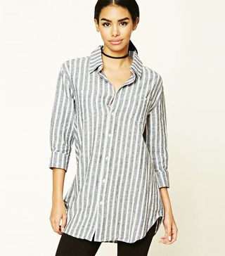Forever 21 + Striped Button-Down Shirt