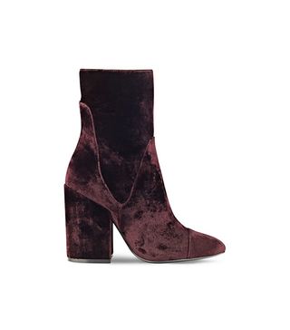 Kendall and Kylie + Brooke Velvet Block Heel Booties