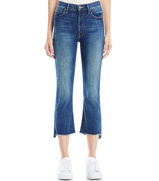 Mother + Insider Crop Step Fray Jeans in Not Rough Enough