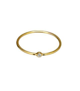 Tai Jewelry + Simple Gold Clear CZ Ring