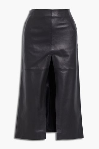 Muubaa + Zoe Leather Midi Skirt