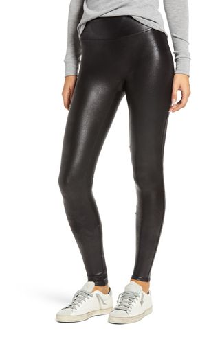 Spanx + Faux Leather Leggings