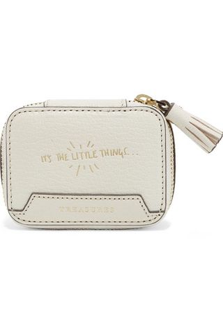 Anya Hindmarch + Keepsake Small Embossed Textured-Leather Case