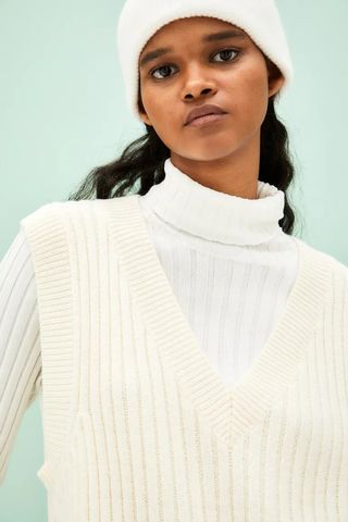 H&M + Oversized Rib-Knit Sweater Vest