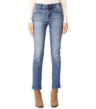 J Brand + Amelia Mid Rise Straight Jeans