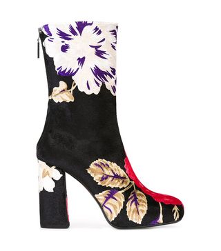 MSGM + Floral Concealed Platform Boots