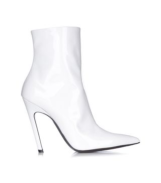 Balenciaga + Slant-Heel Patent-Leather Boots