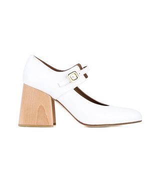 Marni + Patent Leather Mary Janes With Wooden Block Heel