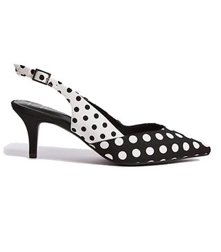 Marks and Spencer + Wide-Fit Kitten-Heel Slingback Court Shoes
