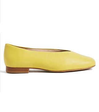 Marks and Spencer + Leather High-Cut Ballerina Pumps