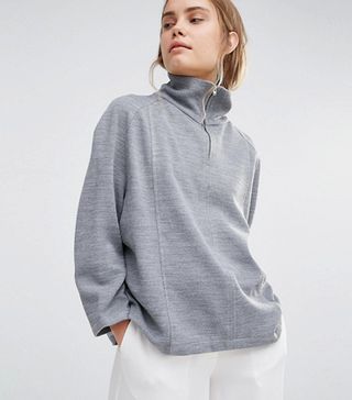 House of Sunny + High Neck Sweater With Zip Detail