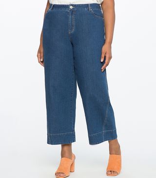 Eloquii + Wide Leg Cropped Jeans